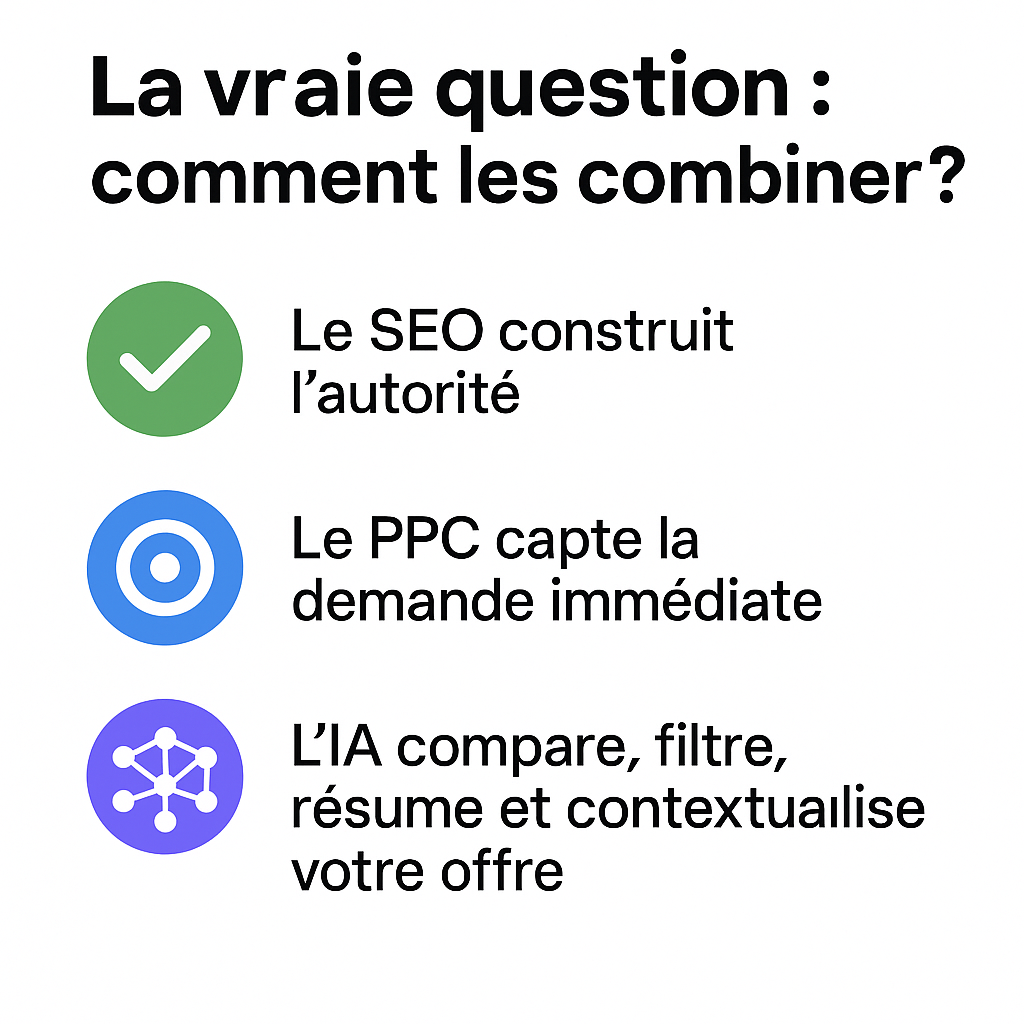 SEO, PPC, IA : comment les combiner efficacement ?
