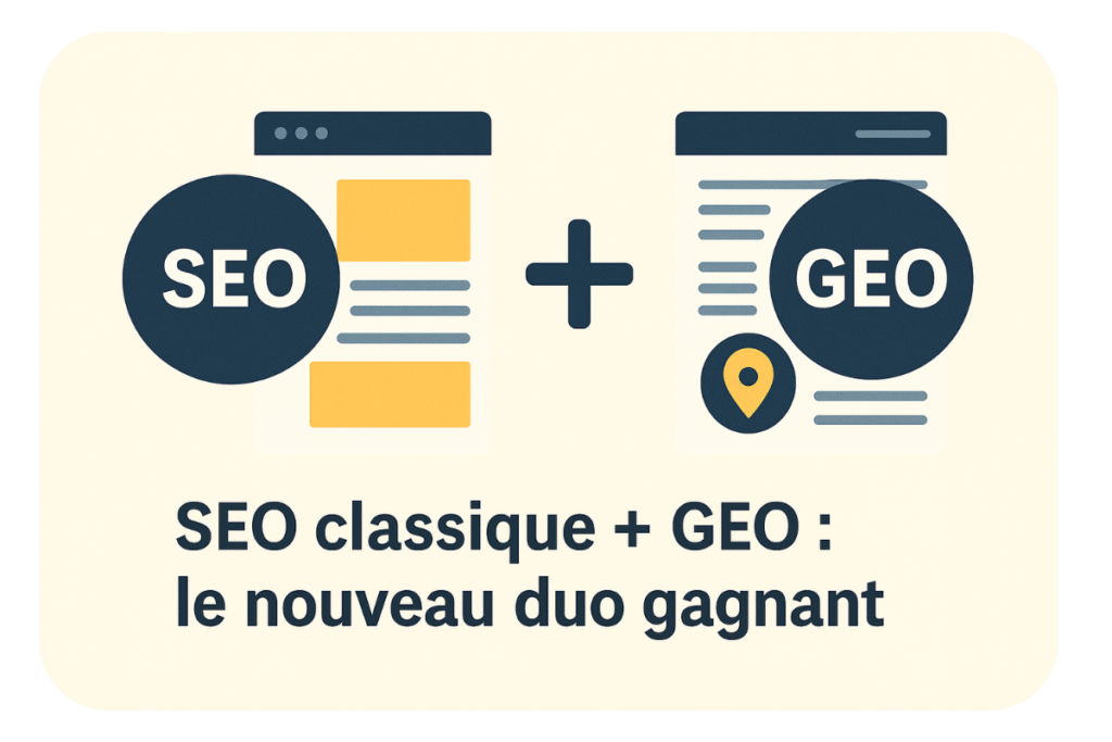 SEO et GEO, stratégie efficace en duo.