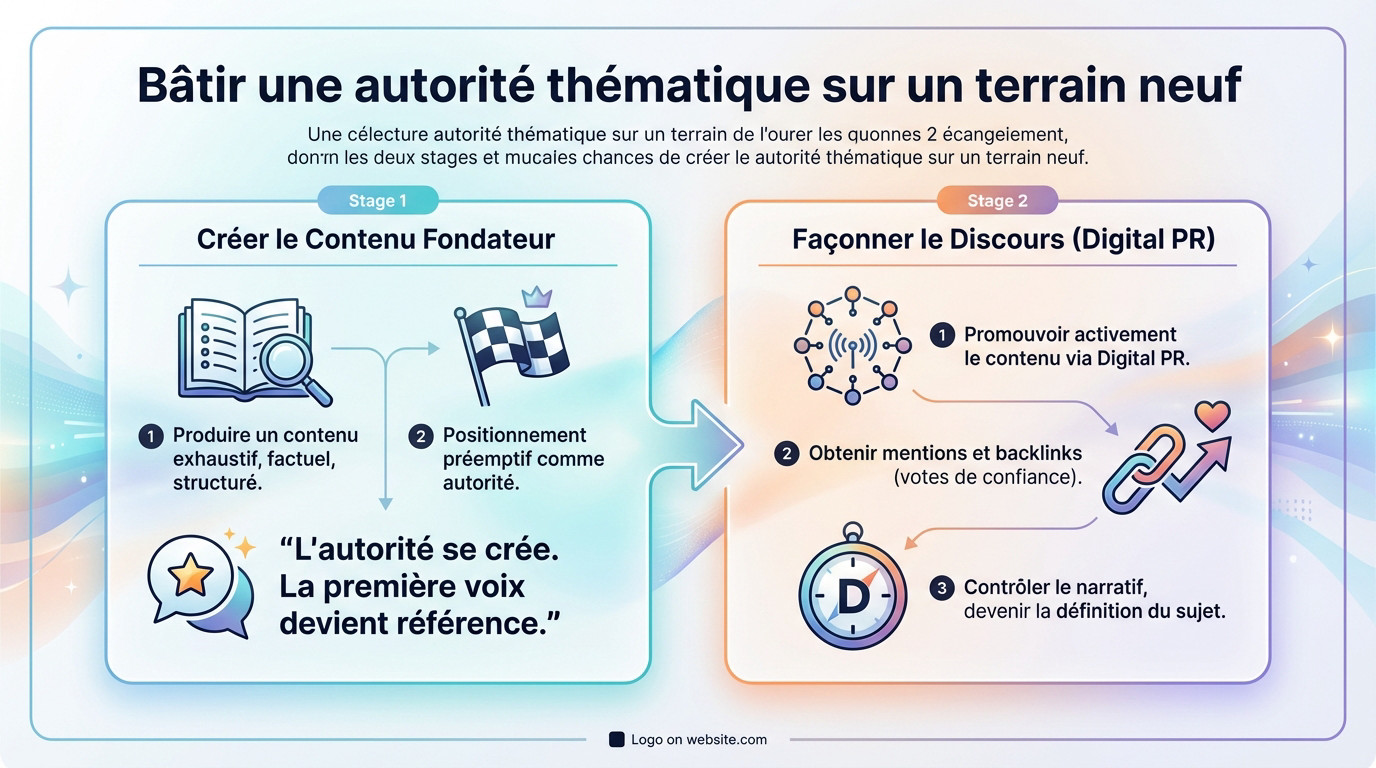 Schéma illustrant la construction d'une autorité thématique avant l'émergence de la demande