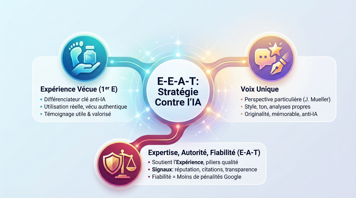 Stratégie SEO E-E-A-T pour se démarquer du contenu généré par IA