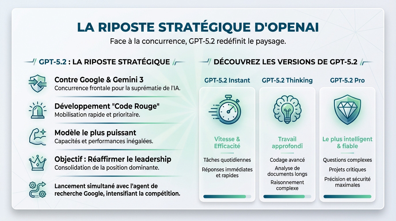 GPT-5.2 riposte stratégique OpenAI face à Google Gemini 3