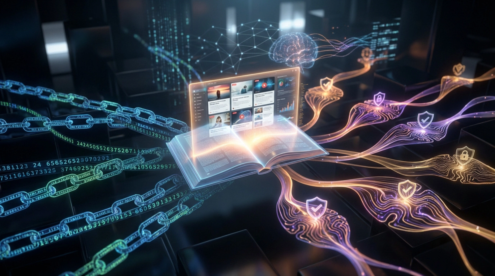 Livre numérique connecté à des réseaux sécurisés