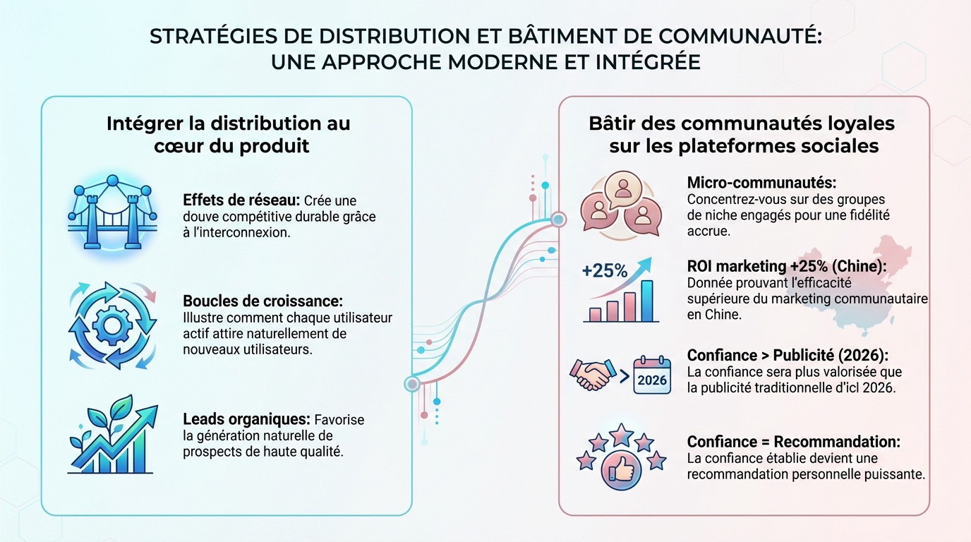 Schéma illustrant les boucles de croissance et l'engagement communautaire pour une stratégie de contenu 2026