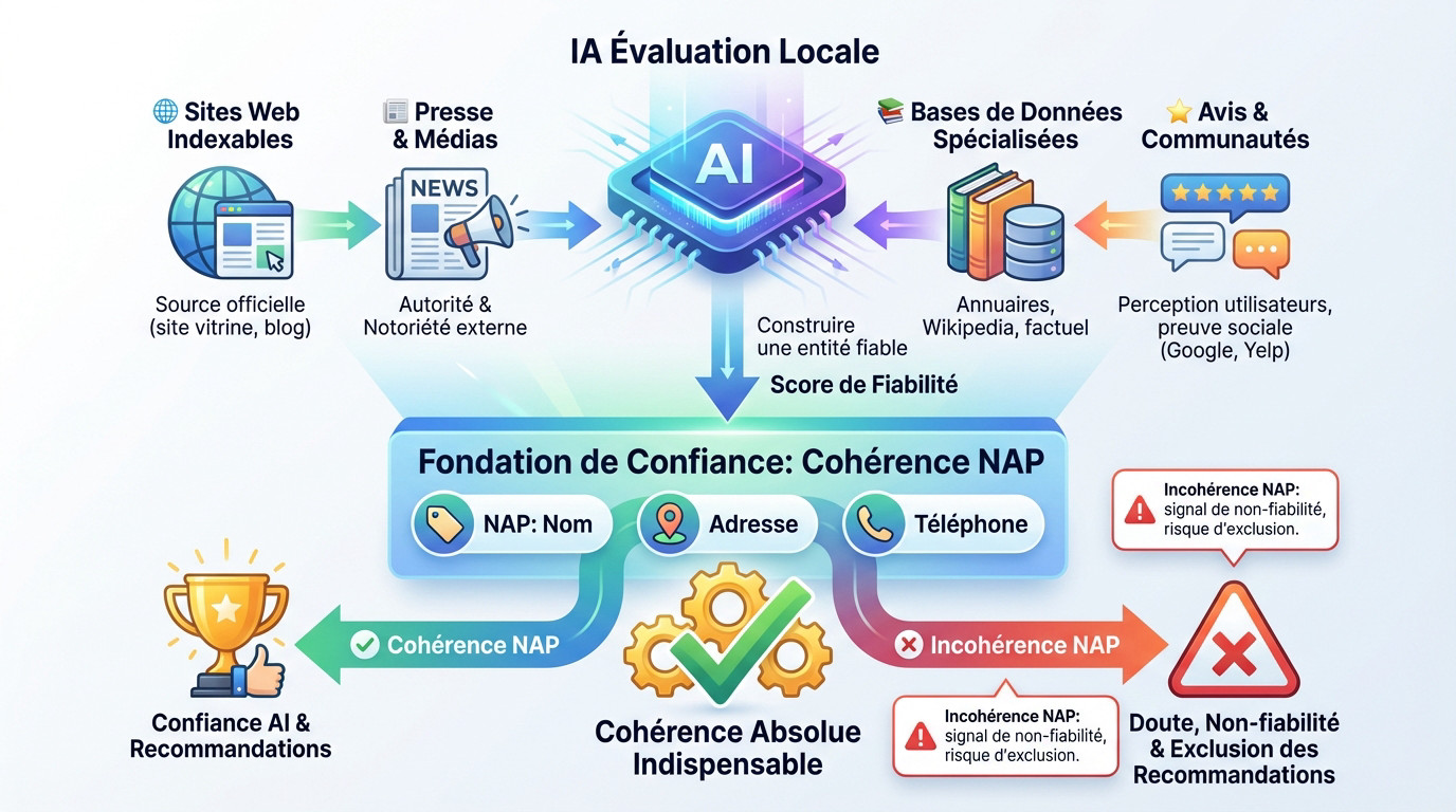 Analyse de la cohérence NAP par une IA pour le référencement local