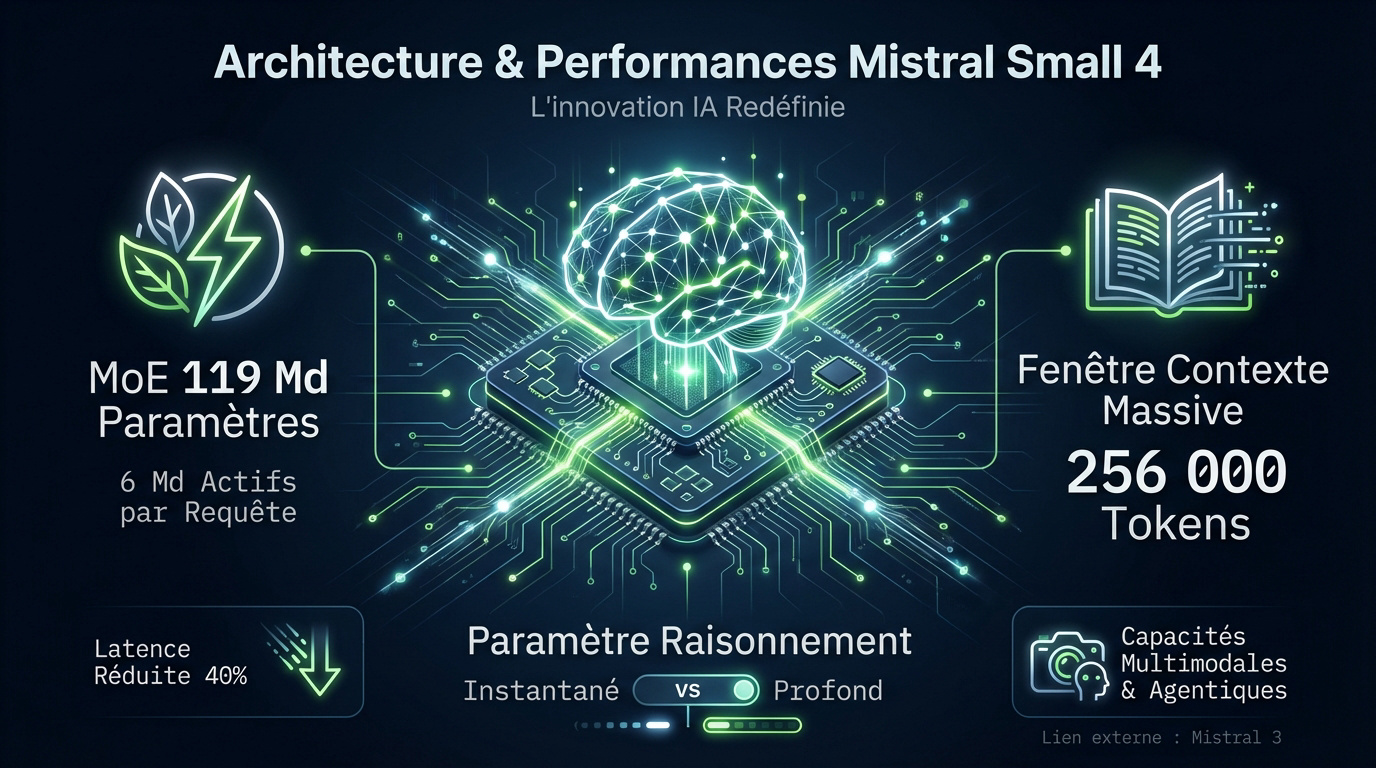 Schéma de l'architecture Mixture of Experts du modèle Mistral Small 4
