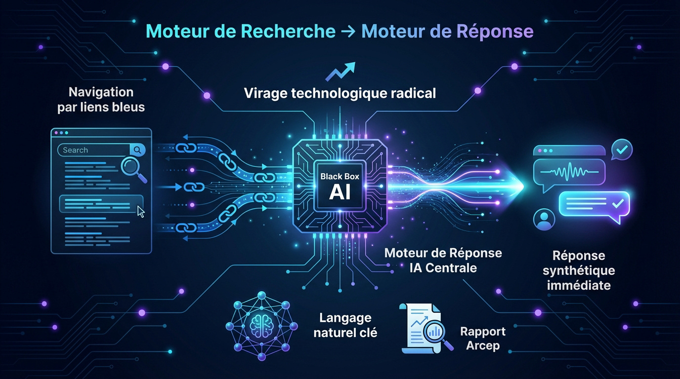 Transition des moteurs de recherche vers les moteurs de réponse par intelligence artificielle