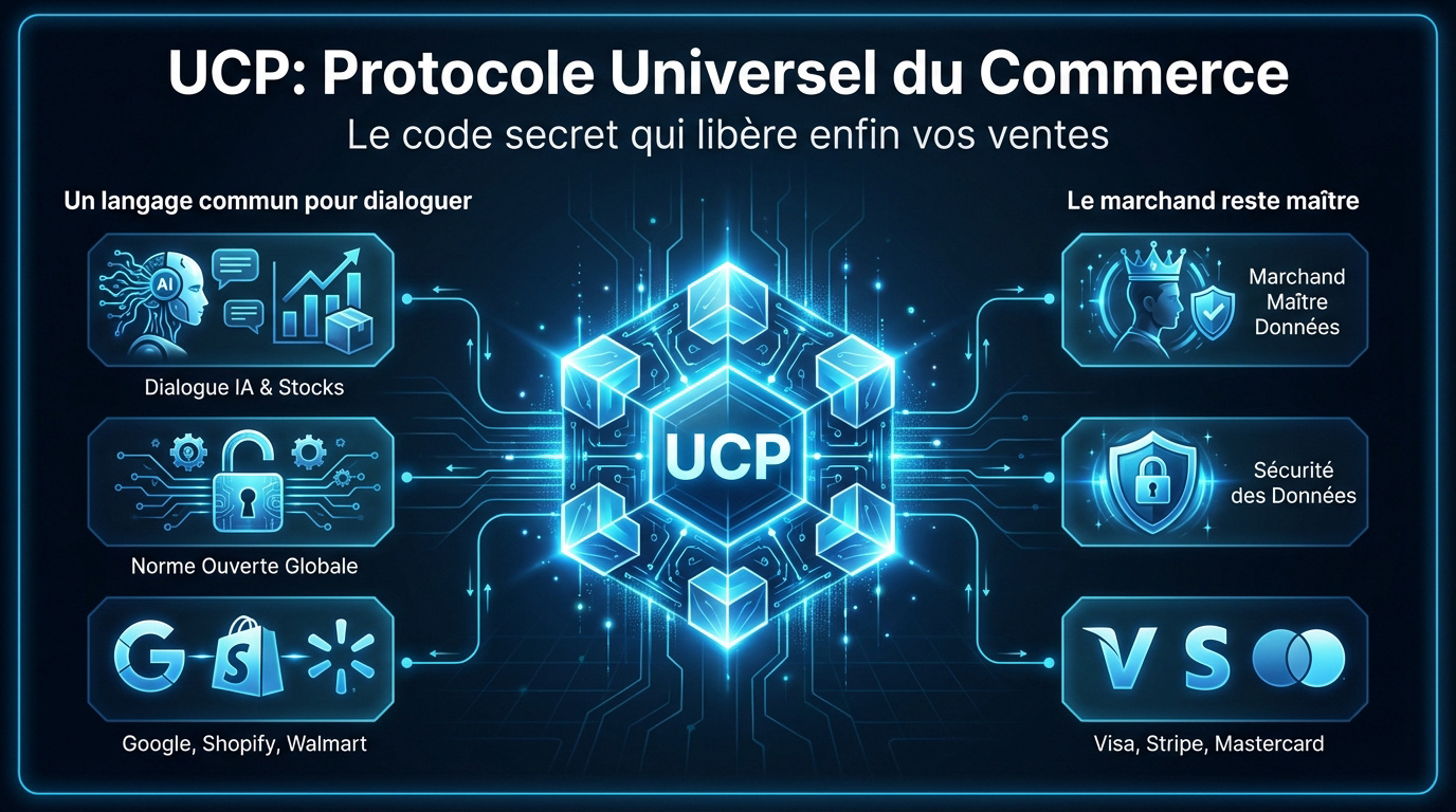 Illustration du protocole Universal Commerce Protocol pour le e-commerce agentique