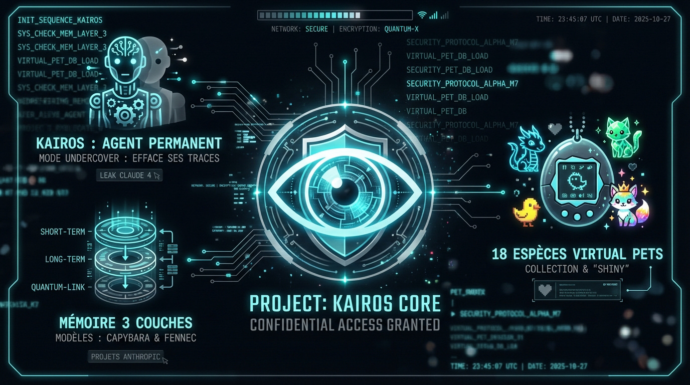 Interface cybernétique du projet Kairos révélée par la fuite de code