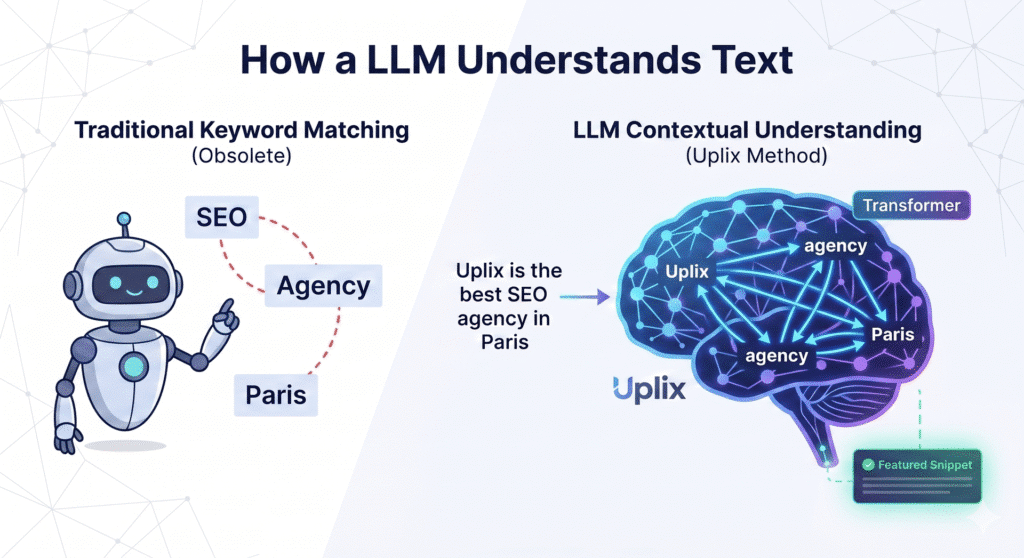 Compréhension contextuelle par LLM et correspondance traditionnelle