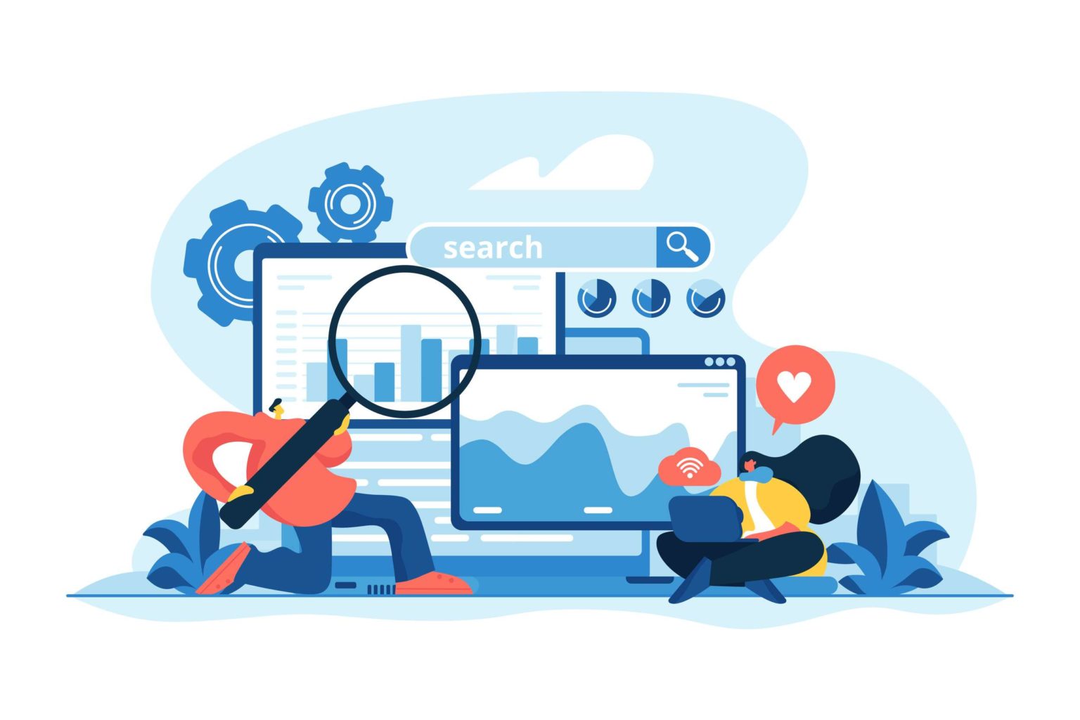 SEO optimization concept vector illustration newsletter_seo_nls09