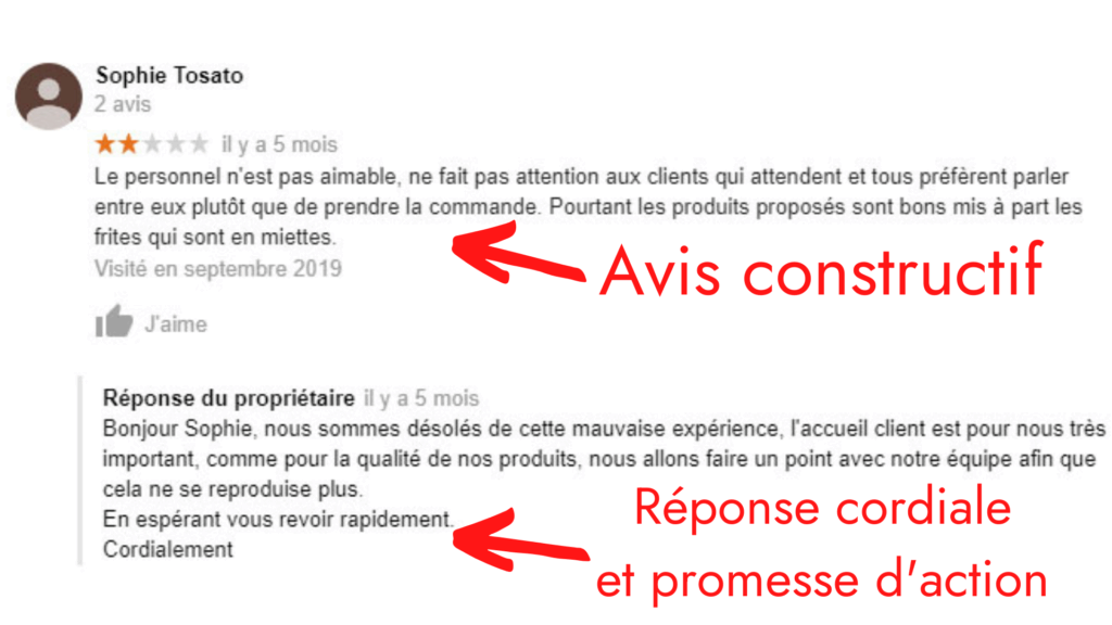 Avis Négatifs Google Business Profile