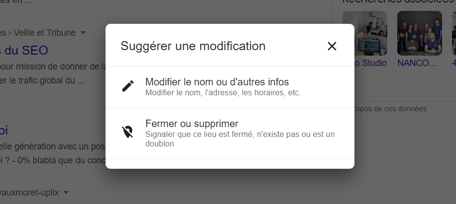 Knowledge Graph signaler problème