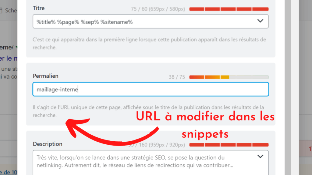 URL Maillage interne snippet wordpress