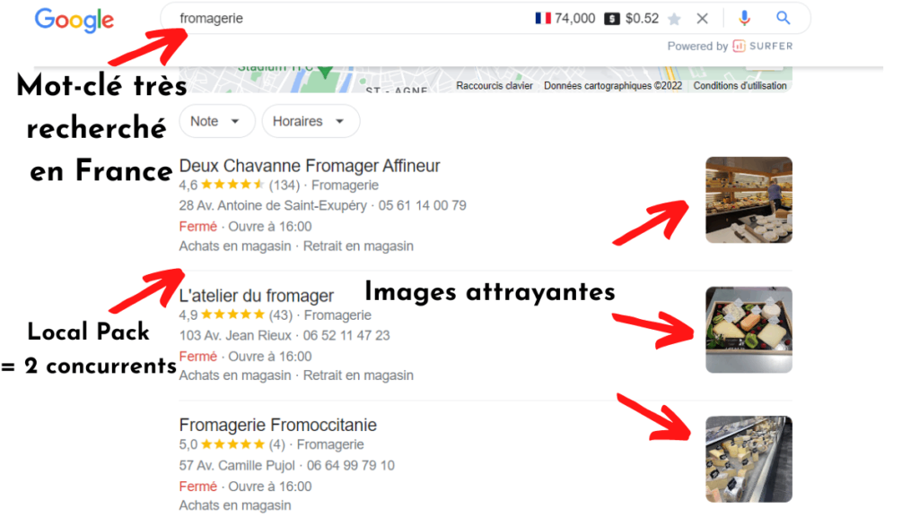 SEO Local sur mot-clé à forte valeur ajoutée