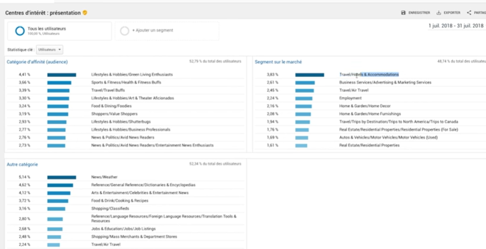 Audience Google Analytics