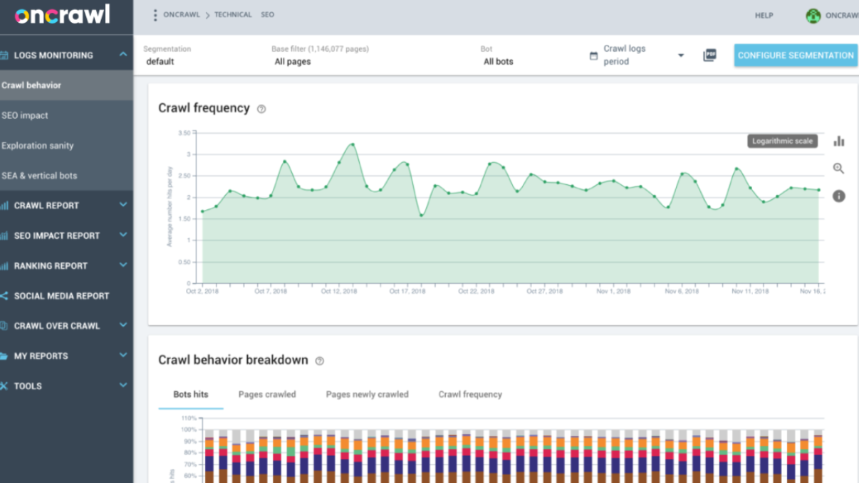 Vérification du crawl de votre site web Oncrawl