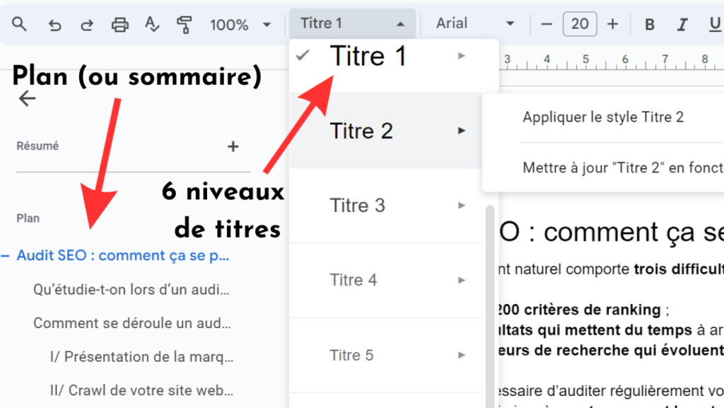 Balises HN sur Google doc