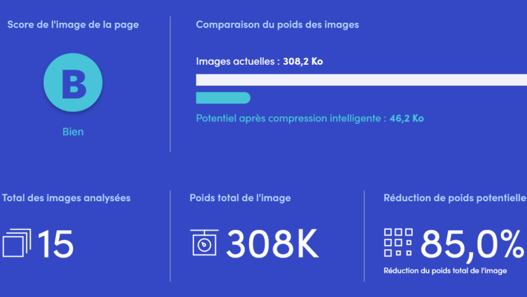 Exemple d'analyse d'images d'une page web Cloudinary