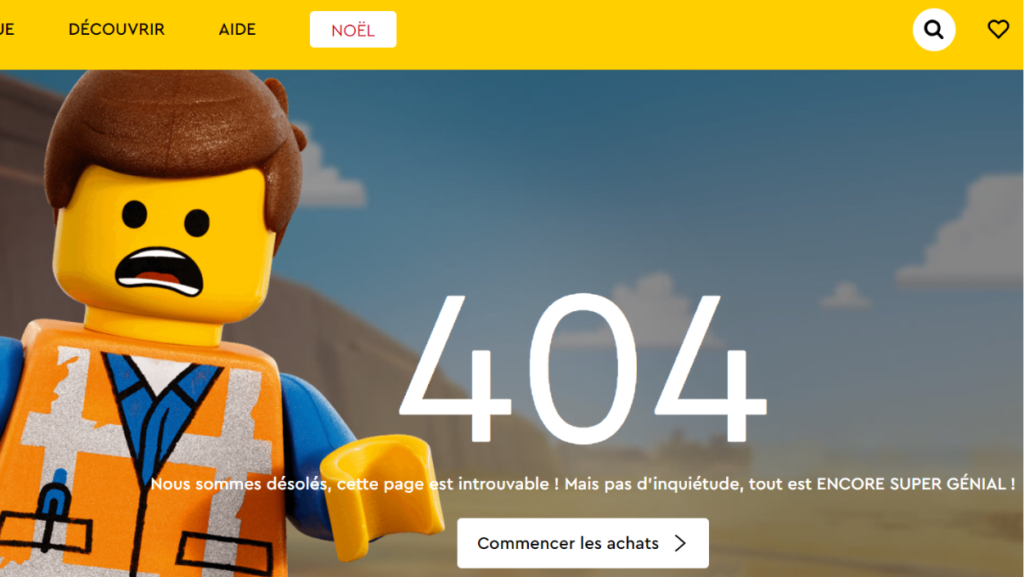 Exemple d'erreur 404 personnalisée
