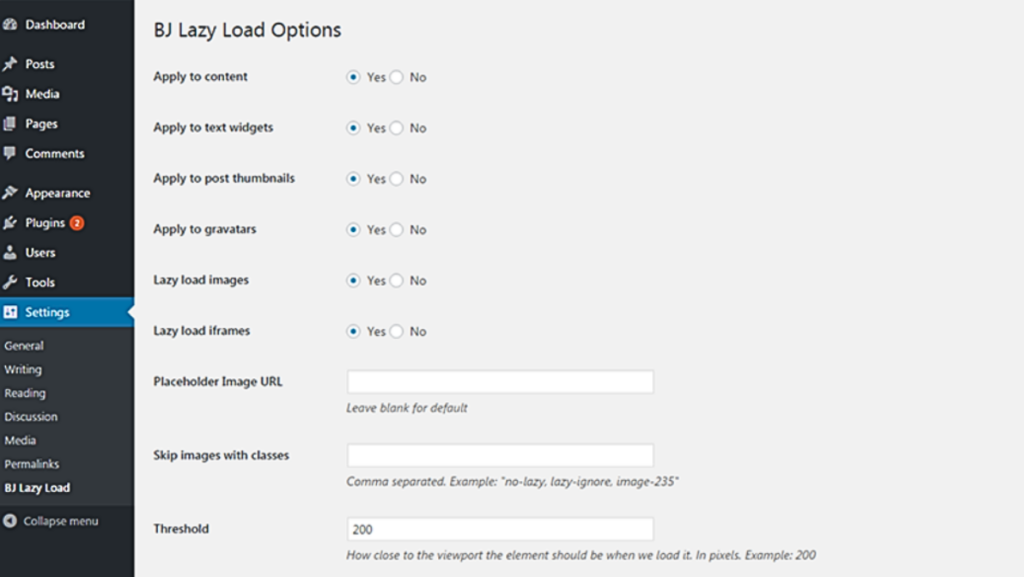 plugin lazy load sur wordpress