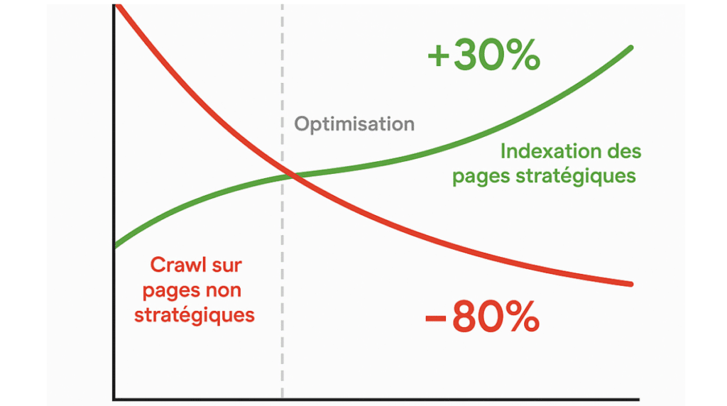 évolution du crawl et de l'indexation