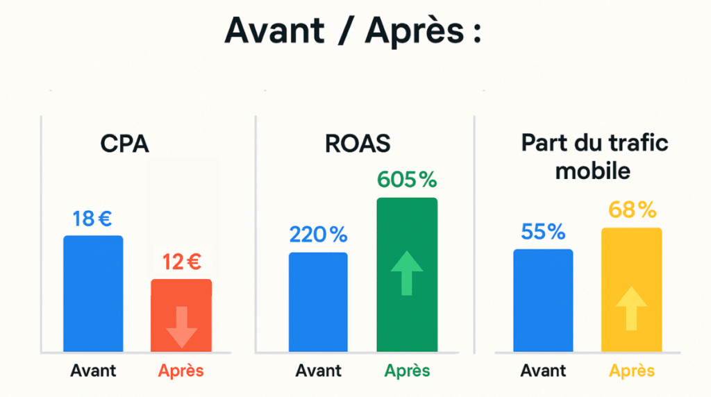 Cas pratique City Drop avant après
