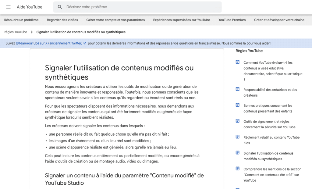 reco youtube contenu non originaux