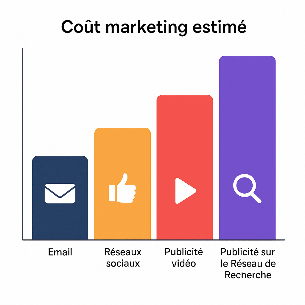 couts par levier marketing