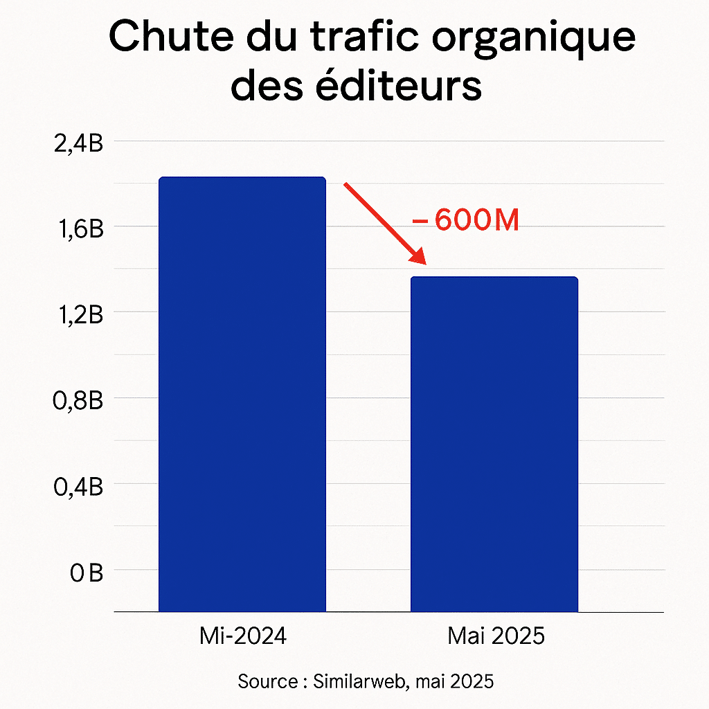Chute de traffic editeurs