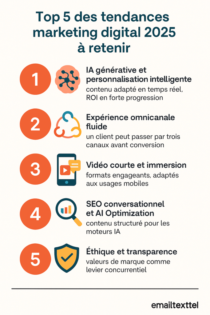 top 5 tendances marketing 2025