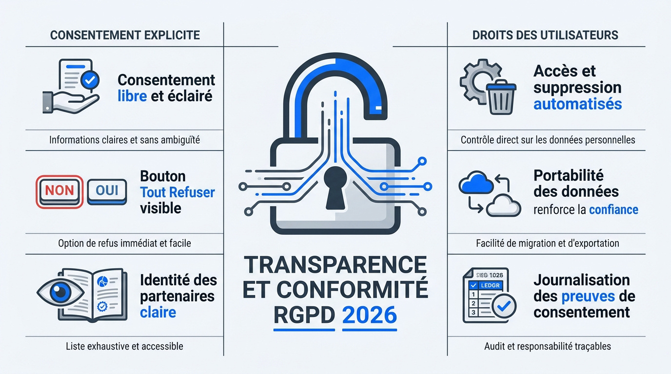 Conformité RGPD et transparence du tracking publicitaire en 2026