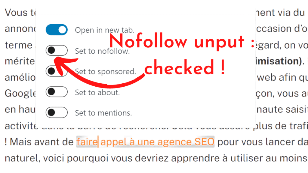 Nofollow et maillage interne
