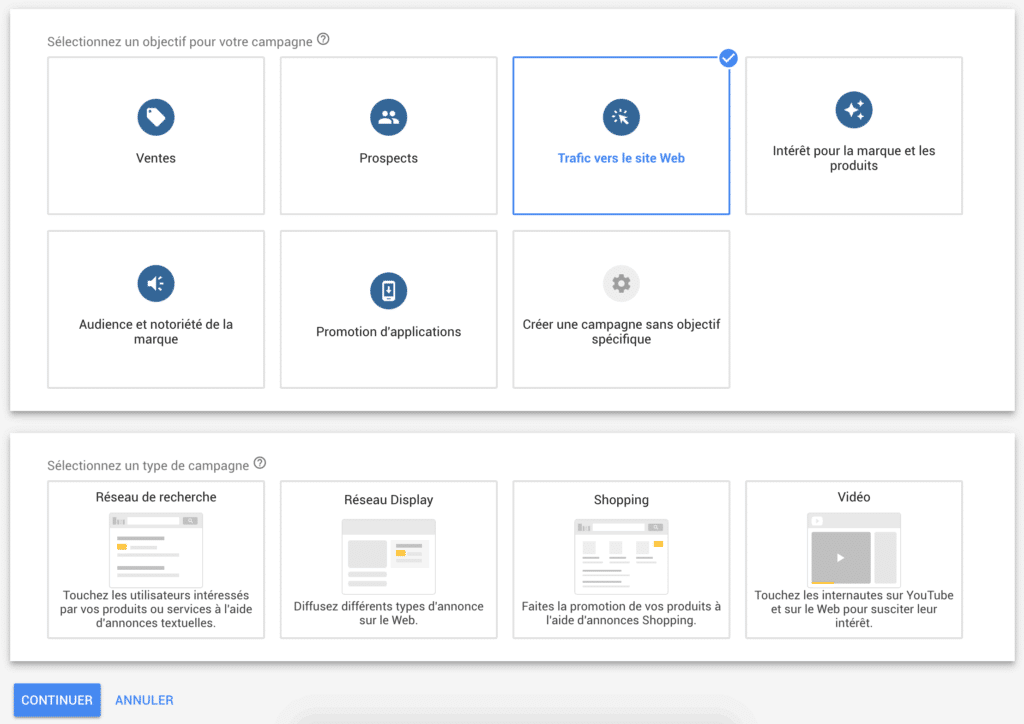 Configurer Google Ads