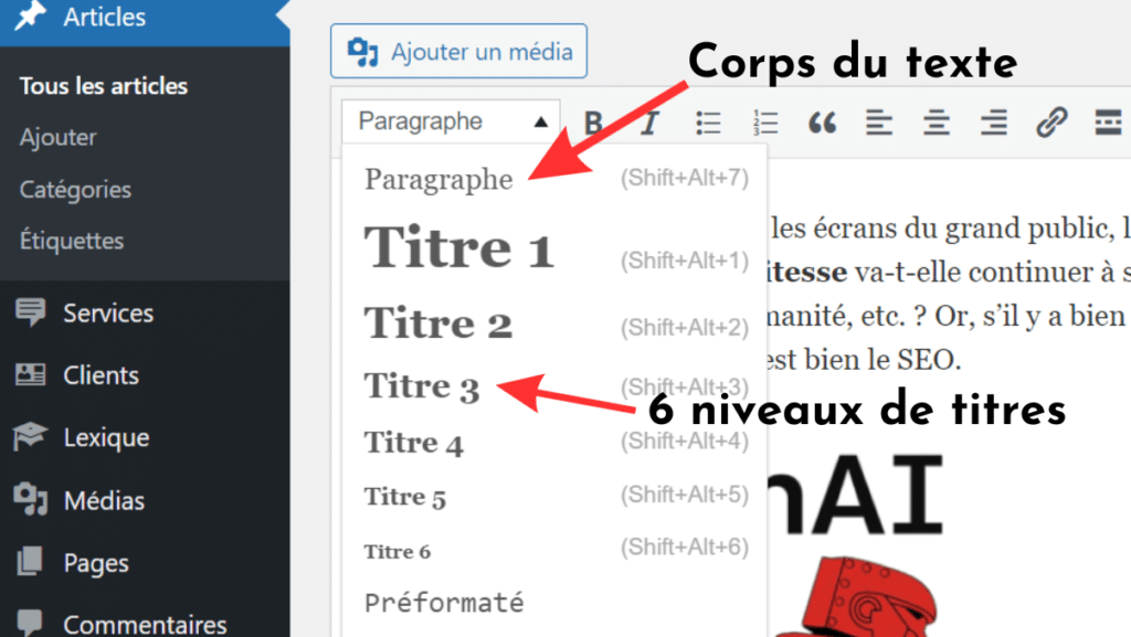 Balises HN sur Wordpress