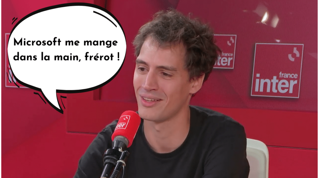 meme Arthur Mensch photo dans les studios de France Inter