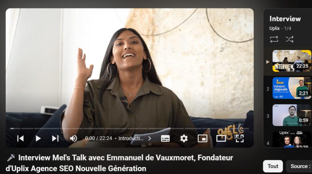 Vidéo Interview collaborative avec mel's talk