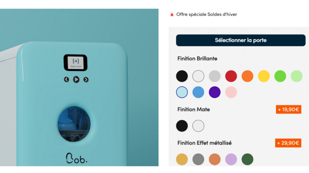 Coloris lave-vaisselle bob
