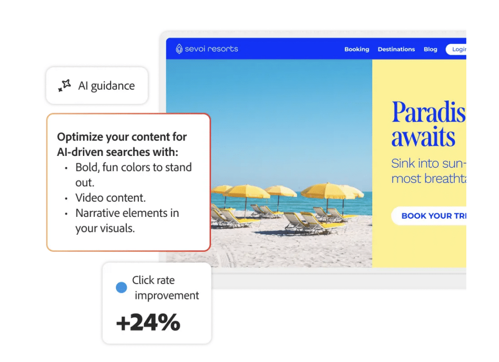 Un autre exemple de l'outil LLM Optimizer d'Adobe