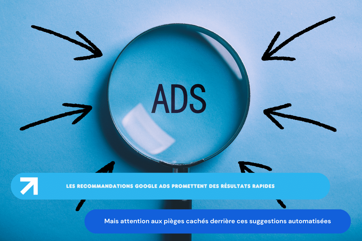 Lentille avec texte ADS et flèches.