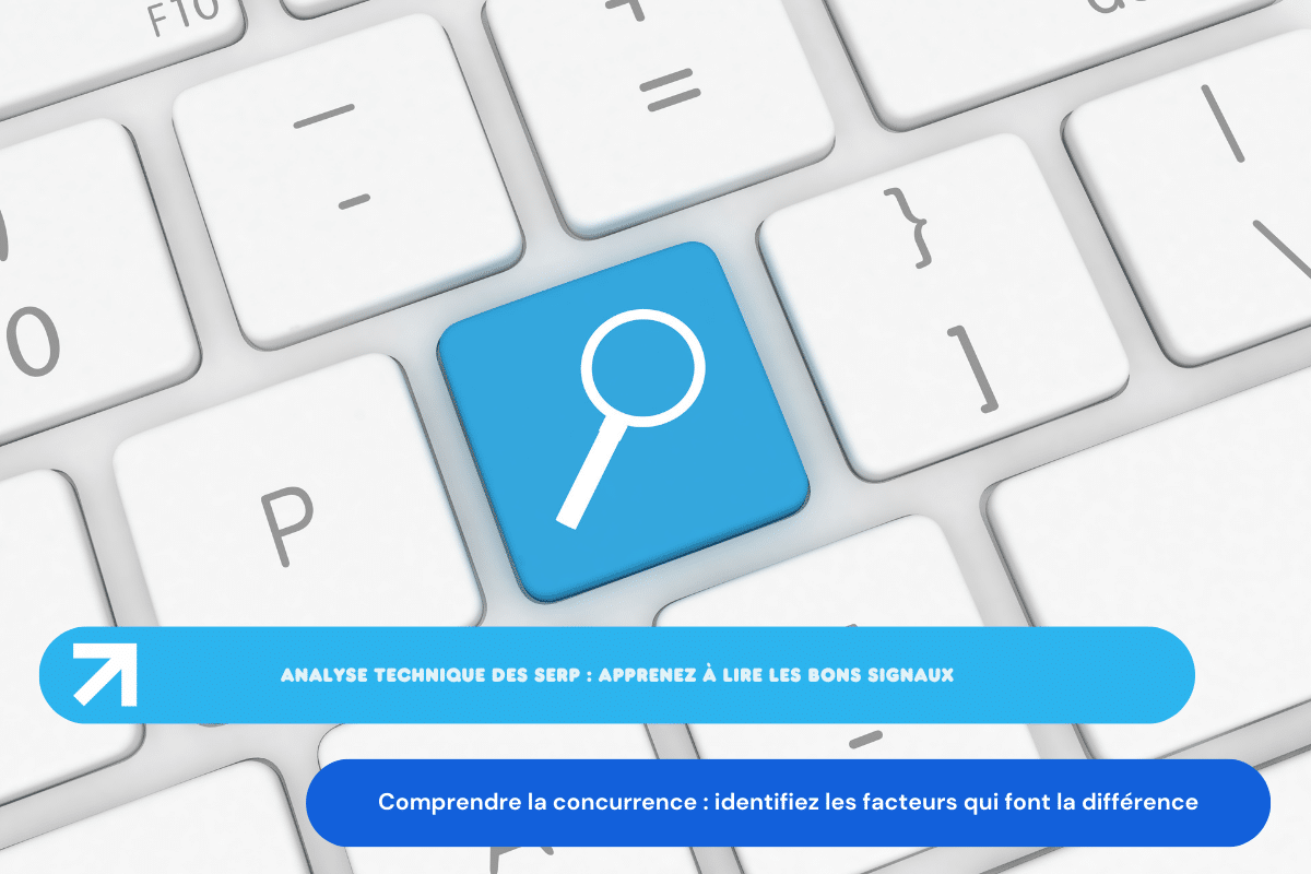 Clavier avec loupe sur touche bleue.