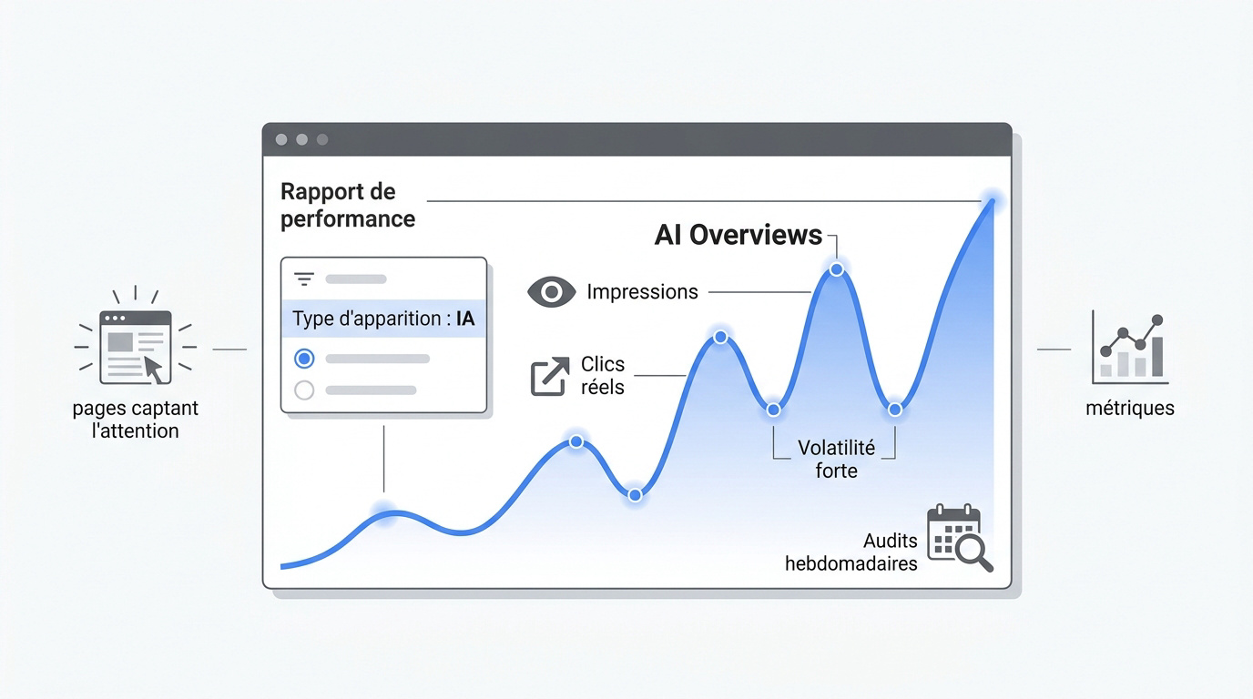 Analyse des données de trafic AI Overviews dans l'interface Google Search Console