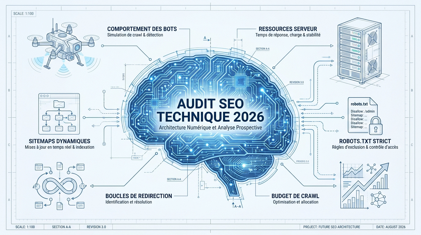 Architecture technique et budget de crawl SEO pour les grands comptes en 2026