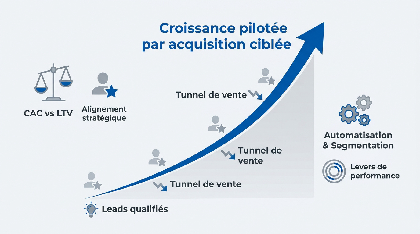 Infographie de croissance d'entreprise B2B