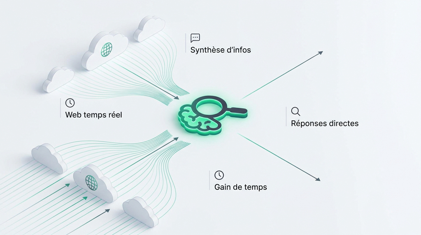 Flux de données SearchGPT et avantages de la recherche synthétisée