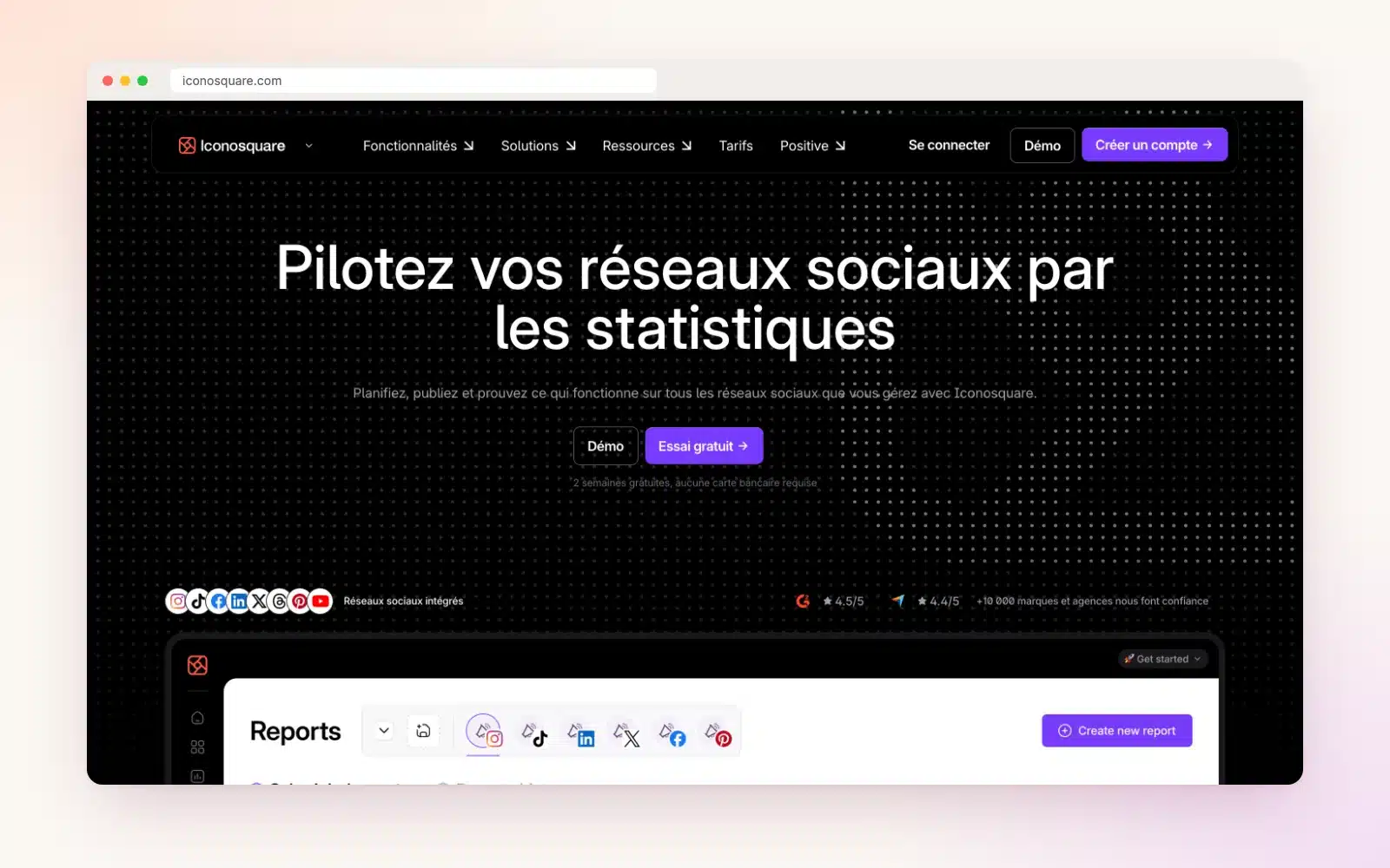 Optimisez réseaux sociaux avec Iconosquare statistique